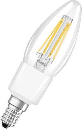 Ledvance Smart+ Bluetooth LED-Lampe Filament Kerzenform E14 4W Warmweiß Transparent dimmbar - Bild 1