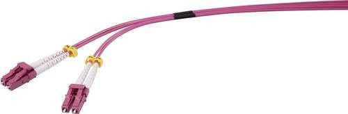 Renkforce RF-4738838 Glasfaser LWL Anschlusskabel OM4 Multimode, 1x LC auf 1x LC, Farbe: Purpur-Rot, Länge: 2,00 m - Bild 1