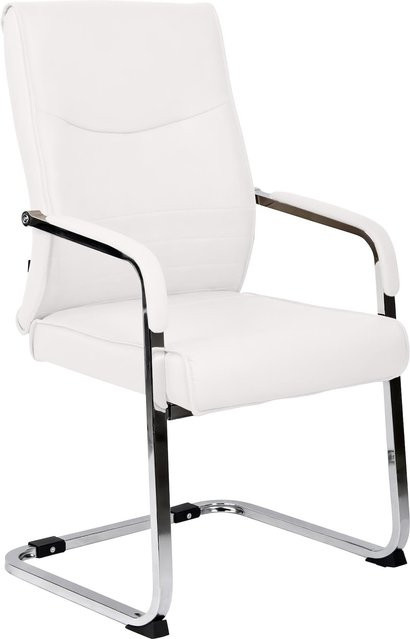 CLP Esszimmerstuhl Hobart Freischwinger mit Armlehnen ergonomisch gepolstert mit Metallgestell - Bild 1