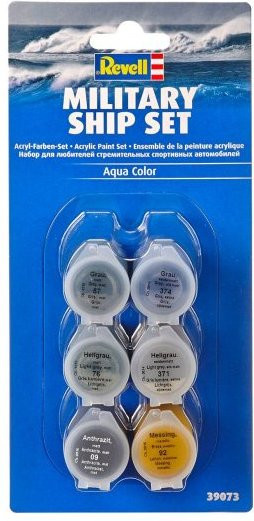 Revell Farben-Set Militärschiffe, Aqua Color Acrylic, 6 x 5ml - Bild 1