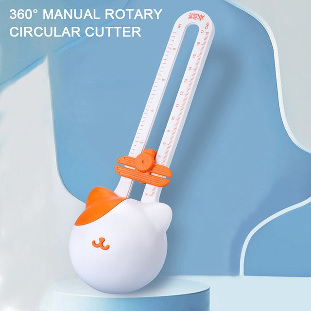 Rotary 360 Grad Kreisschneider mit Doppelskala und Mehrzweck-Schneidewerkzeugen in Weiß - Bild 1