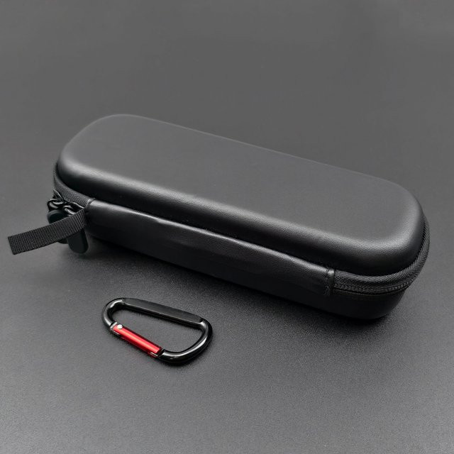 BMUUPY Tragbare Aufbewahrungstasche für DJI OSMO Pocket 4 3 2, Wasserdichte und Stoßfeste Reise-Schutzbox aus PU-Leder, Schwarz - Bild 1