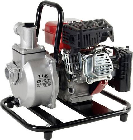 T.I.P. Benzin-Gartenpumpe LTP 250/25 in Rot mit 15.000 l/h Förderleistung und 25m Förderhöhe