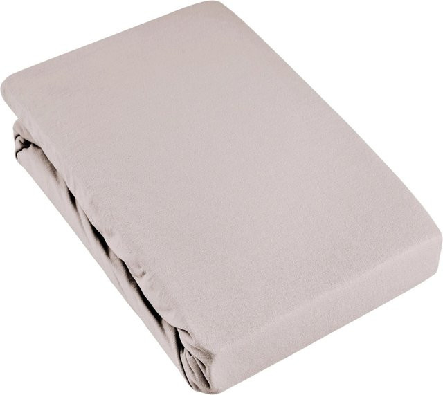 Modern Living Spannbetttuch Basic aus Jersey in Taupe, B/T: 140 x 200 cm - Bild 1