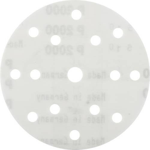 Rhodius KSF15 V TOPline Klettscheiben, 50 Stück, Durchmesser: 150 mm, Korn 2000, Weiß, für Metall und Lack geeignet - Bild 1