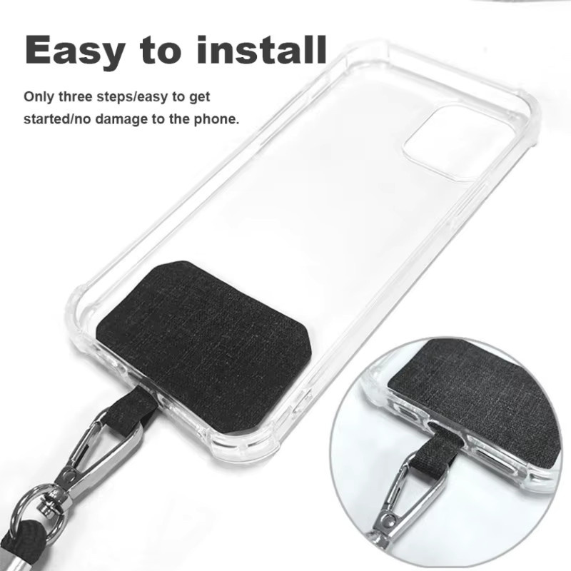 Ricestate Telefon Lanyard mit Patch, verstellbares Handy-Halsband in Bunt und Grau, Unisex Anti-Lost Seil - Bild 4