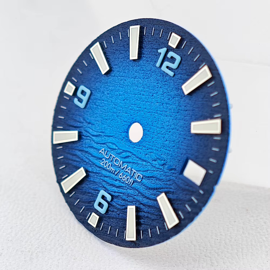Zifferblatt mit C3 BGW9 Leuchtmasse für NH35 NH34 Uhrwerk Zubehör, Schwarz, 28,5 mm, Unisex - Bild 2
