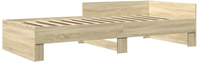 vidaXL Bettgestell aus Holzwerkstoff in Sonoma Eiche ohne Matratze, B/L: 90 x 190 cm - Bild 1