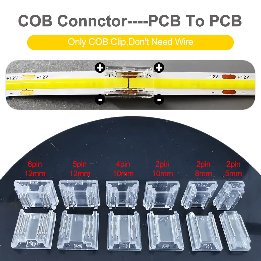 FUNZENXIN COB Transparente Lötfreie Abdeckung Stecker für LED Streifen WS2812B 5050 RGBW RGBCCT - Bild 2