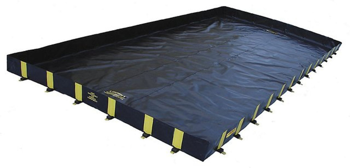Justrite Leckage-Faltwanne XT, Schwarz, B/T/H: 430 x 1710 x 30,5 cm, Fassungsvermögen: 22183 l - Bild 3