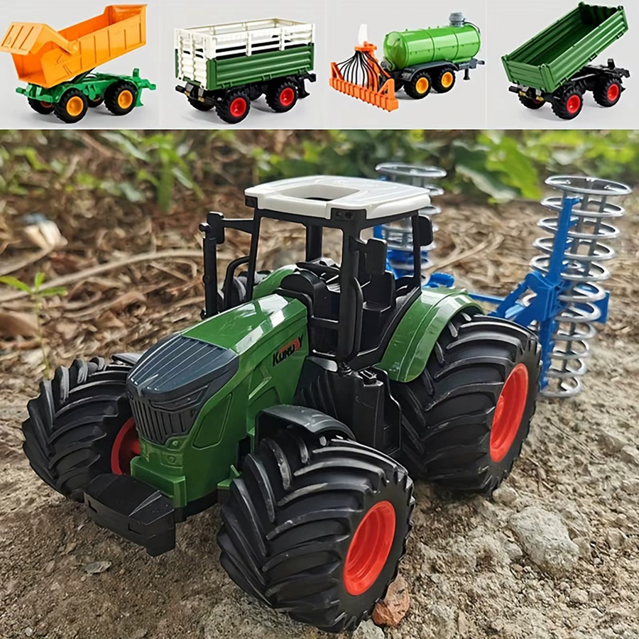 HRZPACT Bauernhof-Traktor, Spielzeugauto, Maßstab 1:24, mit Trägheitsfunktion - Bild 2