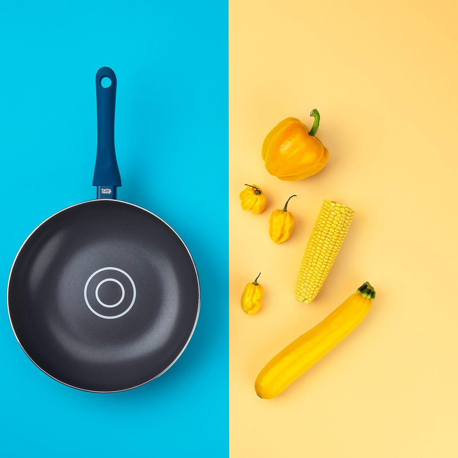 Tasty Wok Pfanne mit Öldosiersystem, Durchmesser: 28 cm, Schwarz-Blau, Antihaftbeschichtung mit Keramik - Bild 2