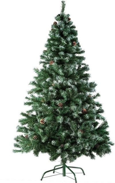 tectake Weihnachtsbaum künstlich mit Zapfen in Grün, Höhe: 180 cm, Breite: 100 cm, Tiefe: 100 cm, inklusive Metallständer - Bild 2