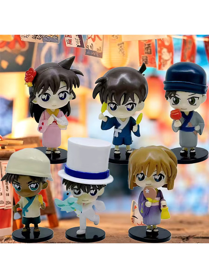 Bandai Conan Detektiv Actionfigur, 6-teiliges Set, PVC, Bunt - Bild 4
