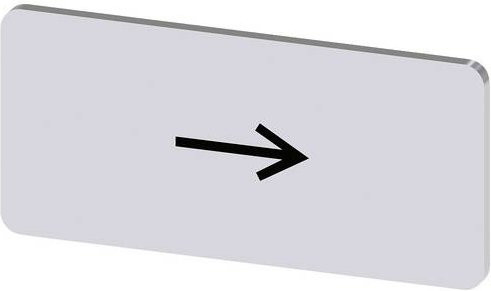 Siemens Bezeichnungsschild 3SU1900-0AC81-0QR0 in Silber und Weiß, 10 Stück - Bild 1