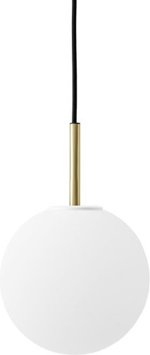 Audo Copenhagen TR Bulb Hängeleuchte aus Messing und Weiß mit Opalglas in Kugelform - Bild 1