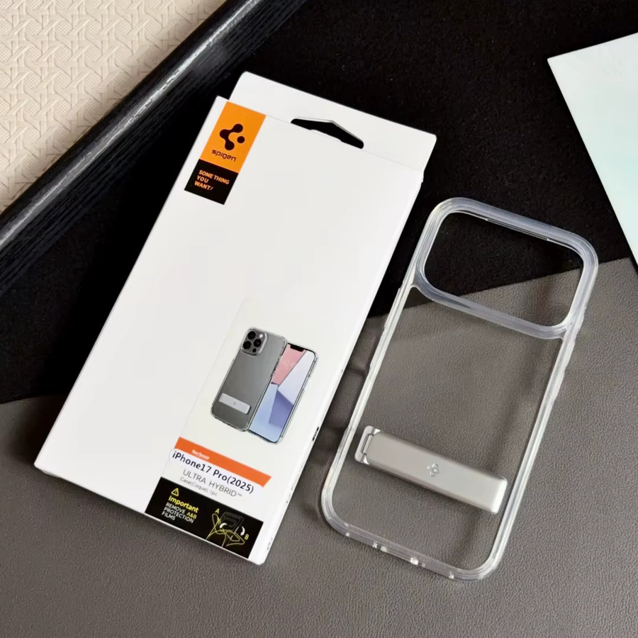 Spigen Ultra Hybrid Schutzhülle für iPhone in Transparent mit Klappständer und Schutzabdeckung - Bild 2