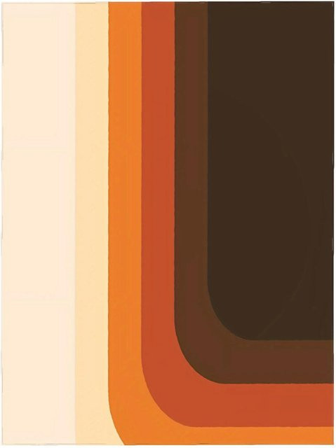 JINGYUE Pet Tischdecke mit geometrischem Retro-Muster in Orange, rechteckig, wasserabweisend und waschbar, B: 100 cm, T: 145 cm - Bild 1