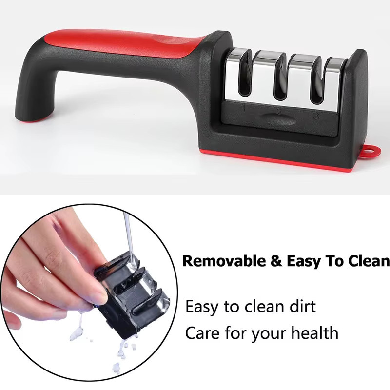 RSCHEF Ergonomischer 4/3-stufiger Messerschärfer in Schwarz - Bild 3