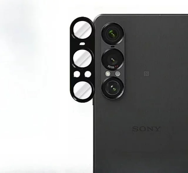Sony Xperia 1 VII Kamera Objektiv Schutzfolie aus gehärtetem Glas in Schwarz mit Ultra HD 9H Schutz - Bild 1