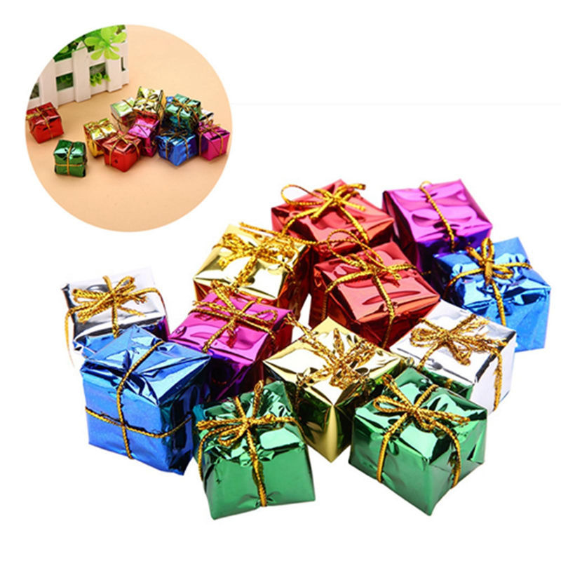 TOMTOP JMS 12er Set Weihnachts-Hängeornamente in Geschenkbox, mehrfarbig, abstraktes Design aus Schaumstoff und Kunststoff - Bild 3