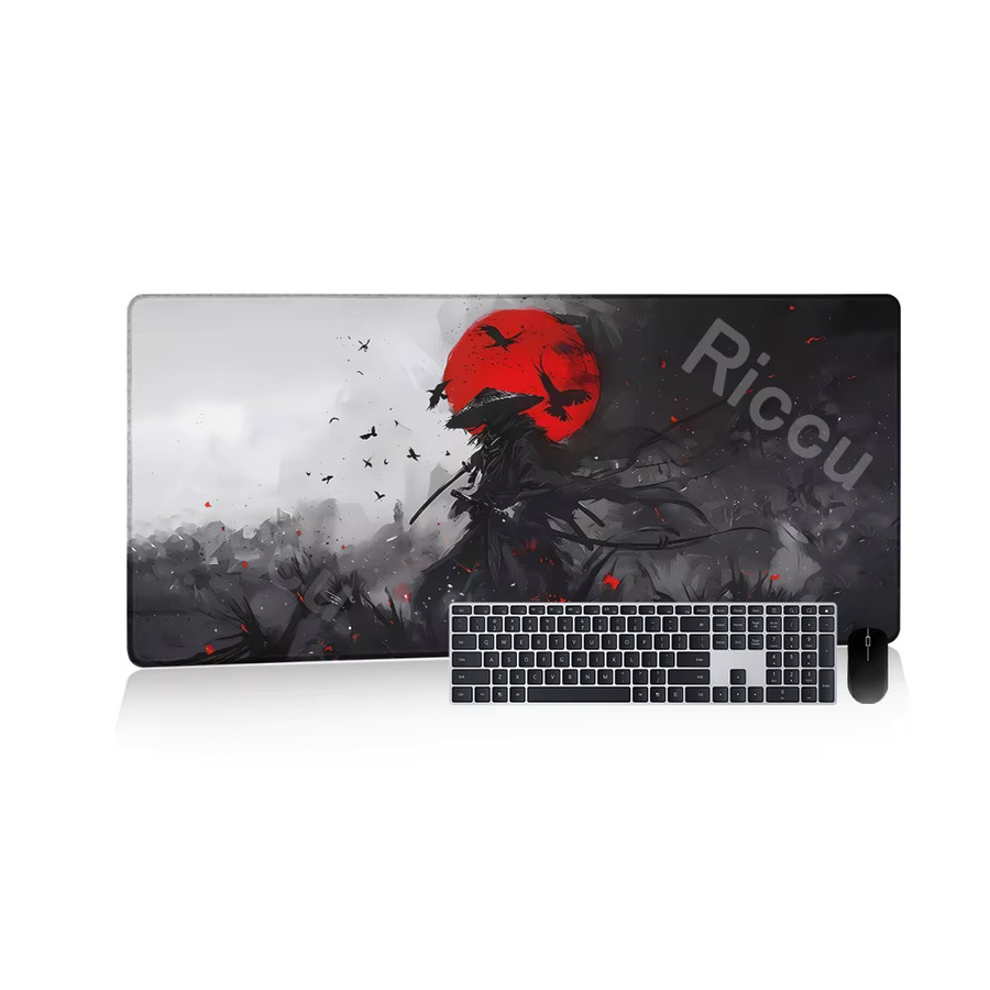 Riccu Gaming-Mauspad Samurai und die rote Sonne in Rot, Schwarz und Multicolour - Bild 5