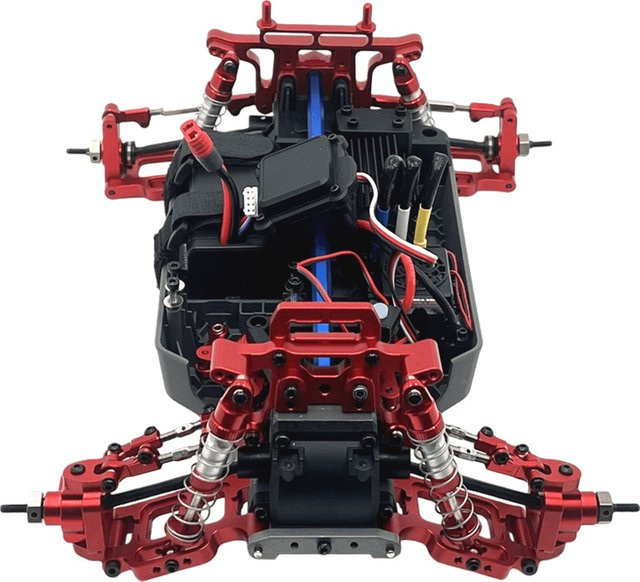 MJX RC Auto Upgrade-Teile Ersatz-Zubehör, 1:12, Metall, Rot - Bild 1