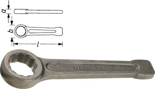 Hazet Schlag-Ringschlüssel Metrisch in Grau mit Schlüsselweite 100mm - Bild 1
