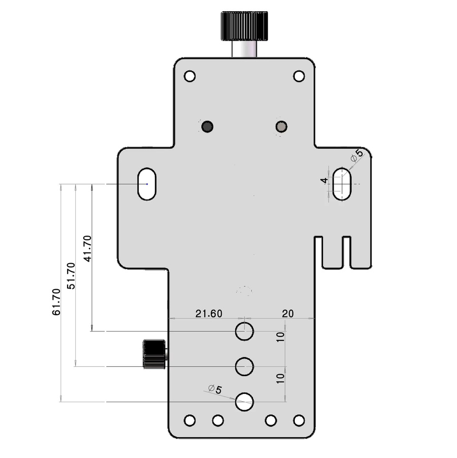 NEJE H20 Slider Z-Achsen-Einsteller Hochpräziser Metall-Lasermodul-Fokus-Höhenversteller in Schwarz - Bild 3