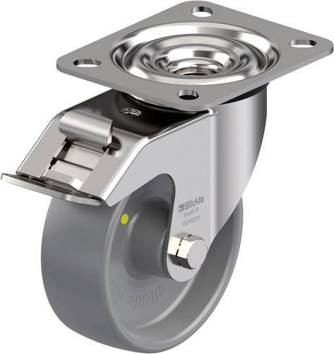 Blickle LEX-PO 100G-FI-ELS Edelstahl-Lenkrolle in Silber mit Rad-Durchmesser 100 mm und einer Tragfähigkeit von 150 kg - Bild 1