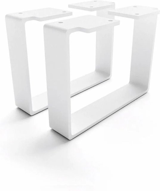 HEVVA Möbelfüße LUXEMBURG 2er Set Weiß, Höhe: 15 cm, Tiefe: 20 cm - Bild 1
