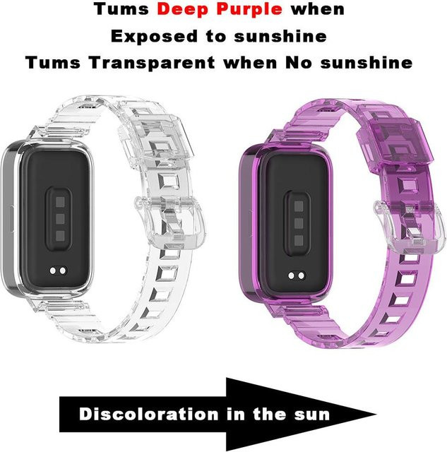 MY-CASE Uhrenarmband Silikon, Farbwechselnd, Schwarz, Unisex - Bild 1