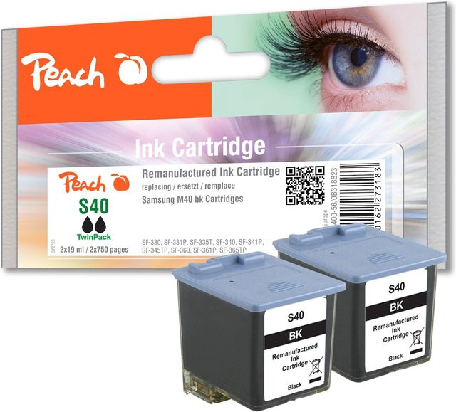 Peach S40/41/2 Druckköpfe Schwarz für Samsung M40V/ELS und SF-300, SF-330, SF-331 P, SF-335 T (wiederaufbereitet) - Bild 1