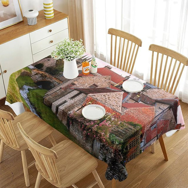 Rechteckige Tischdecke im britischen Stil von Fancy Style Studio, mehrfarbig, fleckabweisend, B/T: 70 x 70 cm - Bild 1