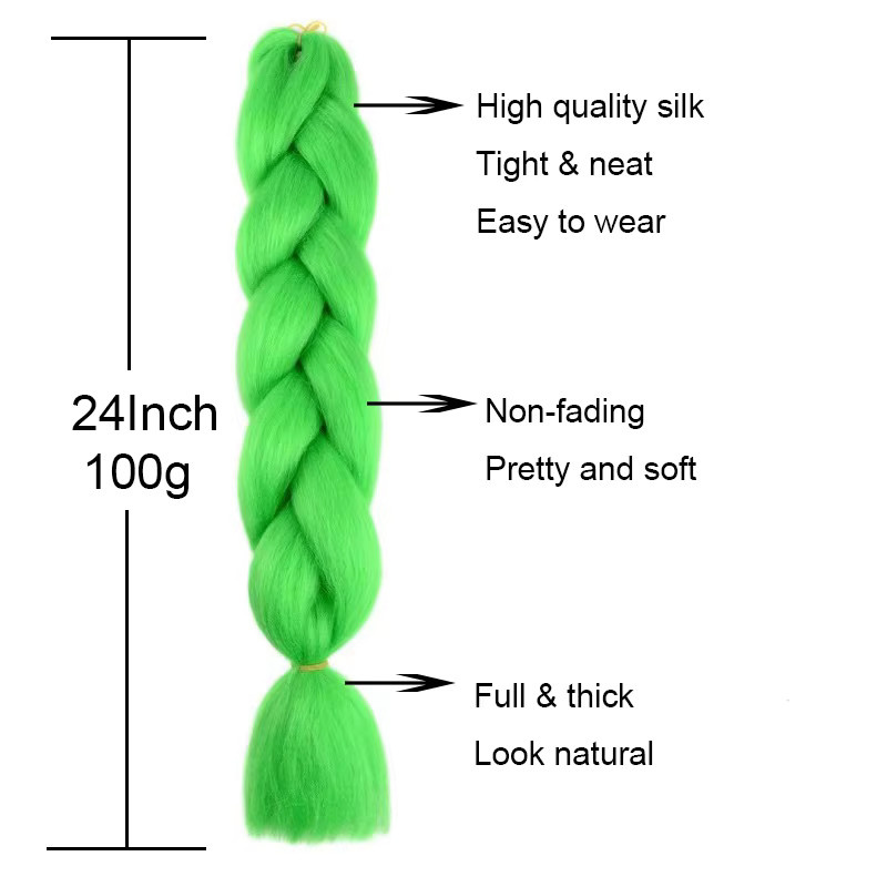 Synthetische Jumbo Zöpfe Extensions, 24 Zoll, Yaki Gerade, Ombre, Damen - Bild 2