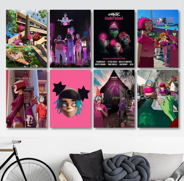 Gorillaz Wandtattoo Poster Aufkleber für deine Wohnzimmer Heimdekoration - Bild 1