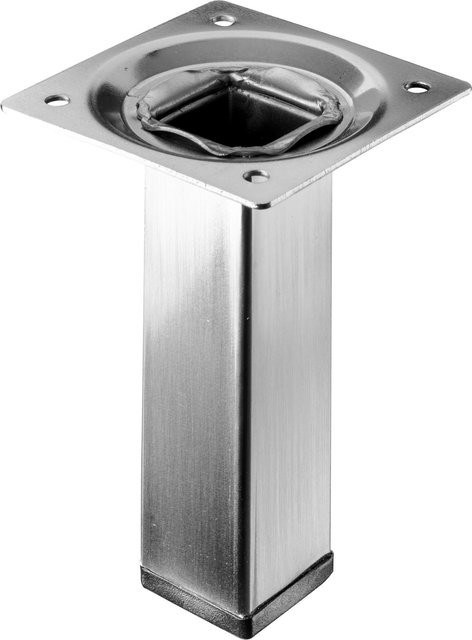 Hettich Tischbein Edelstahl-Optik Silber B/T/H: 2,5 x 2,5 x 10 cm - Bild 1