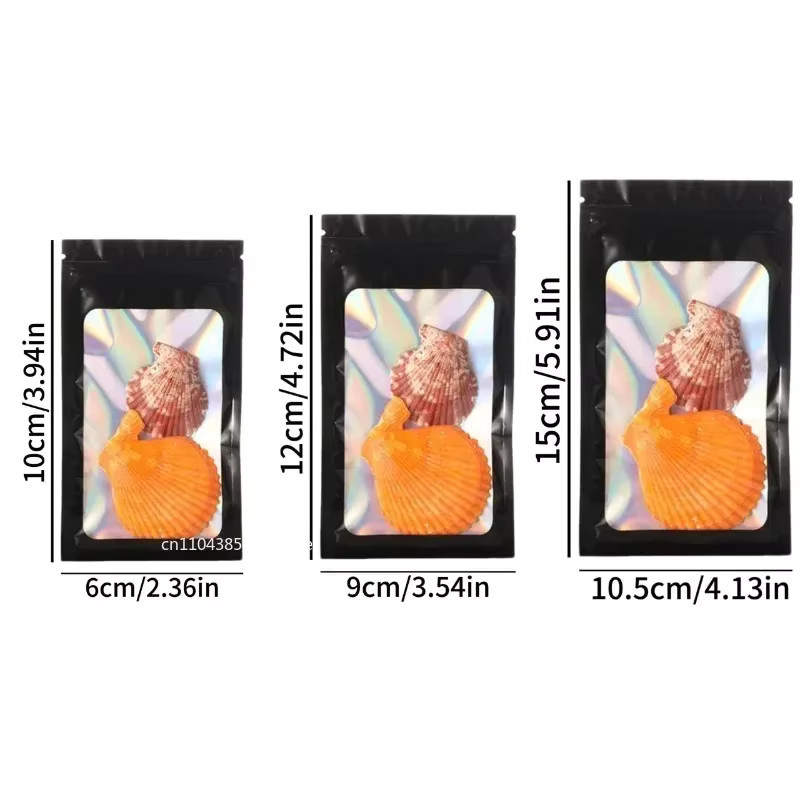 Wiederverschließbare Laser-Kunststoff-Aluminiumfolienbeutel in Weiß, geruchsdichte Aufbewahrungsbeutel für Schmuck und Einzelhandel - Bild 2