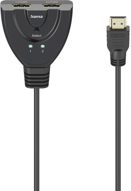 Hama HDMI-Umschalter 4K UHD 2x1 in Schwarz - Bild 1