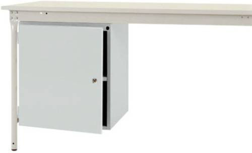BASI Manuflex ZB4954.7035 Gehäuse-Unterbau stationär in Grau oder Weiß mit 1 Tür, Einlegeboden und Schloss für Tischtiefe 800 mm, Nutzhöhe: 500 mm - Bild 1
