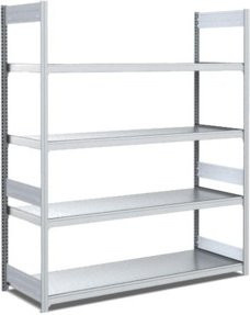 Bito Bereitstellregal BG20613G glanzverzinkt silber, B/T/H: 135,8 x 62,4 x 200,0 cm - Bild 1