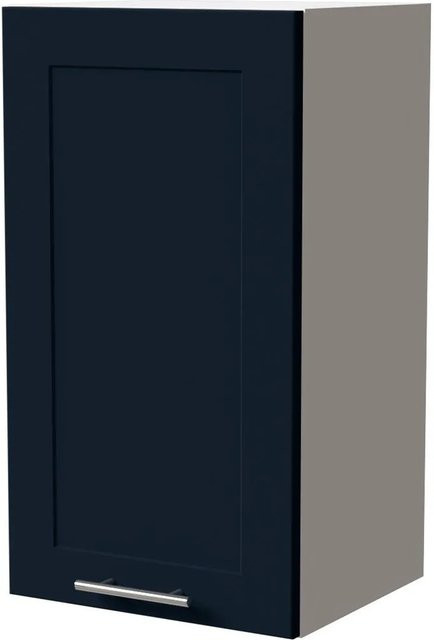 Feldmann-Wohnen Hängeschrank Oslo Küchenschrank Weiß und Indigo Matt B: 40 cm, T: 32,5 cm, H: 72 cm - Bild 1
