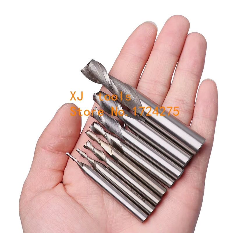 KAVTECNC TOOLS Schaftfräser Set aus HSS mit 2, 3 oder 4 Flöten für CNC und Power Tools, 10-teilig, Durchmesser 2-10 mm - Bild 4