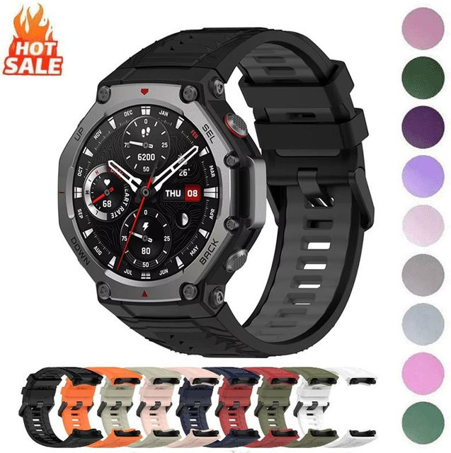 Amazfit Uhrenarmband Silikon, Schwarz, Unisex - Bild 1