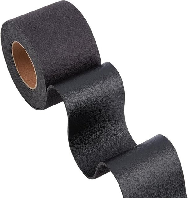 Lederband, schwarzes Kunstleder, 50 mm, 2 m - Bild 1