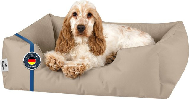 BedDog Hundebett ZARA Hundekissen als Hundesofa in Beige mit waschbarem Bezug - Bild 1