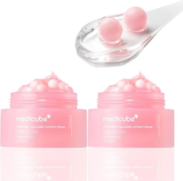 MEDICUBE PDRN Pink Kapselcreme, 2 x 55 ml, Aufhellende Toning-Creme - Bild 1