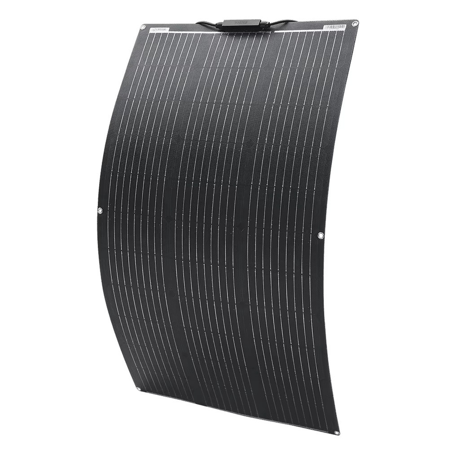 dgsunlight Flexibles Solarpanel 12V mit ETFE-Beschichtung, Wasserdicht, Farbe: Schwarz - Bild 2