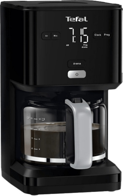 Tefal Smart'N Light CM6008 Kaffeemaschine mit Glaskanne, Timer und Warmhaltefunktion in Schwarz - Bild 1
