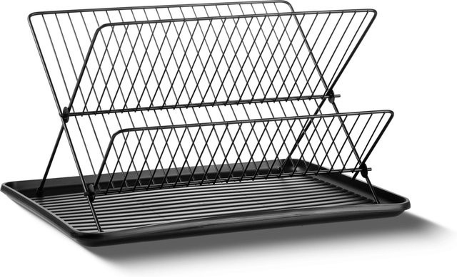 Geschirrabtropfkorb Magnus von Mömax in Schwarz aus Metall und Kunststoff, B/T/H: 32,0 x 23,0 x 23,0 cm - Bild 1